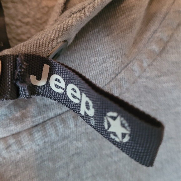 Mens small Jeep gray zipper hoodie no drawstring car moto - Picture 4 of 9